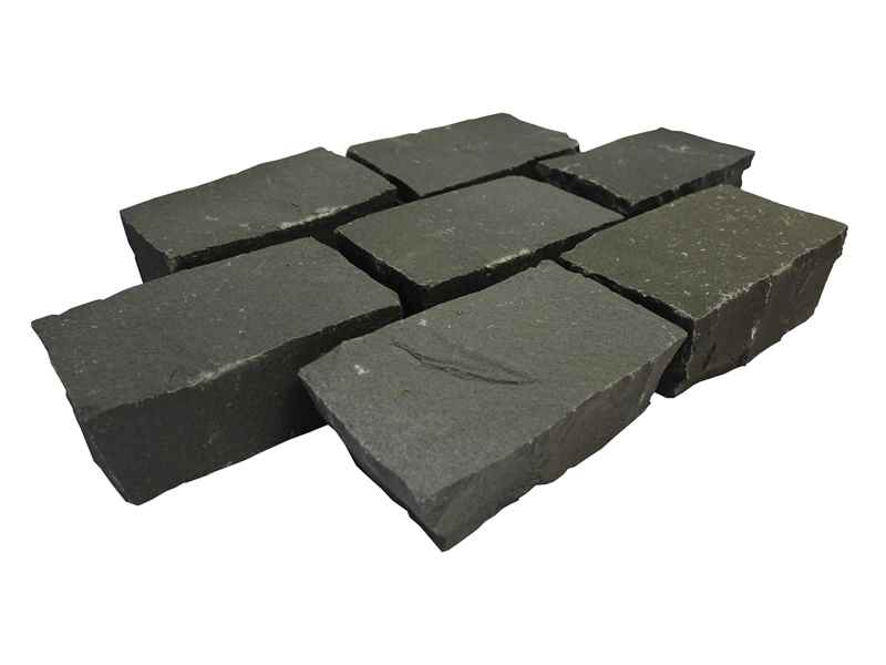 Pflaster Basalt grau 20x12x8